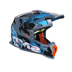 SMK ALLTERRA FULMINE GL651 Motocross Helmets Black Grey Blue