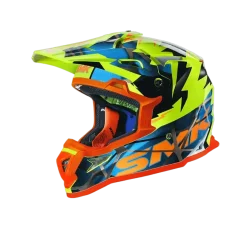 SMK ALLTERRA FULMINE GL457 Motocross Helmets Yellow Fluo Blue Orange