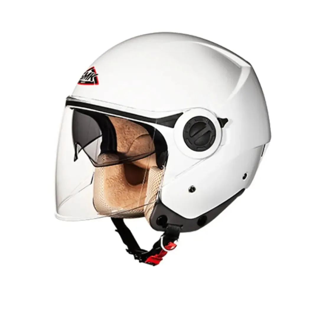 SMK COOPER GL100 Motorcycle Jet Helmets Gloss White
