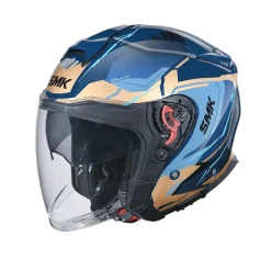 SMK GTJ ESCAPE GL575 Motorcycle Jet Helmets Matte Black Blue Brown