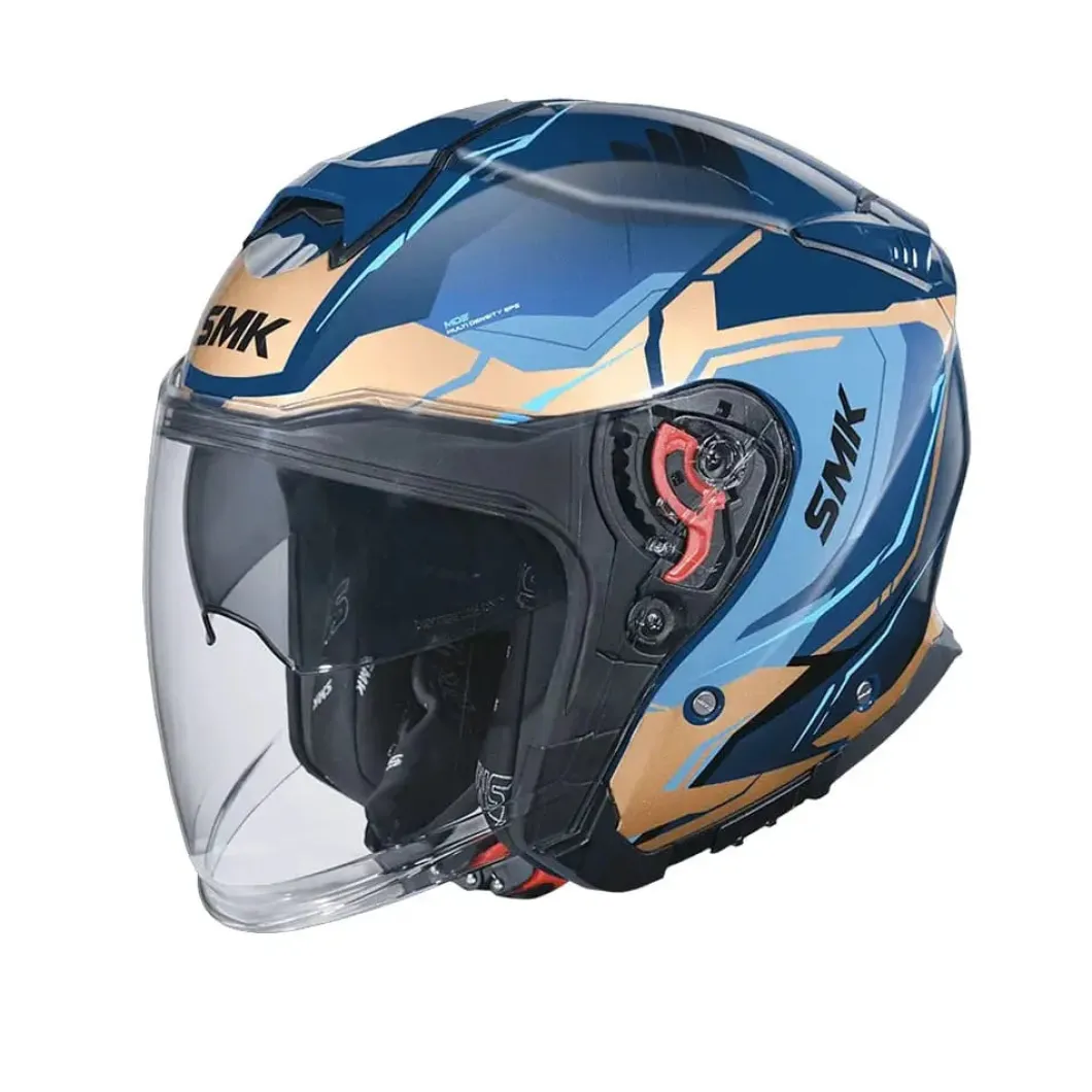 SMK GTJ ESCAPE GL575 Motorcycle Jet Helmets Matte Black Blue Brown