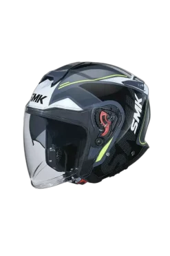 SMK GTJ ESCAPE MA213 Motorcycle Jet Helmets Matte Black White