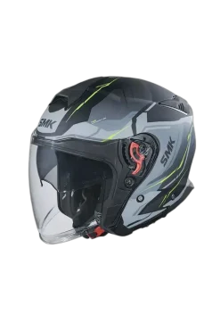 SMK GTJ ESCAPE MA264 Motorcycle Jet Helmets Matte Black Grey