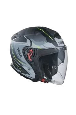 SMK GTJ ESCAPE MA264 Motorcycle Jet Helmets Matte Black Grey