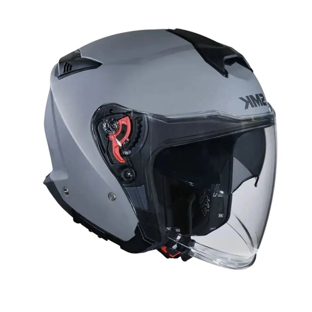 SMK GTJ SOLID MA600 Motorcycle Jet Helmets Matte Grey
