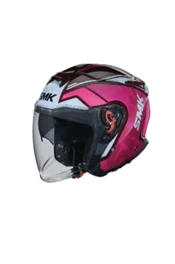 SMK GTJ TOURER GL363 Motorcycle Helmet Jet Helmets Pink White Brown
