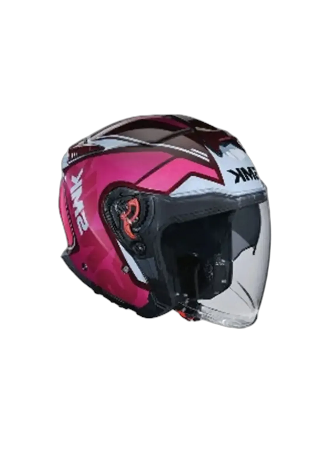 SMK GTJ TOURER GL363 Motorcycle Helmet Jet Helmets Pink White Brown