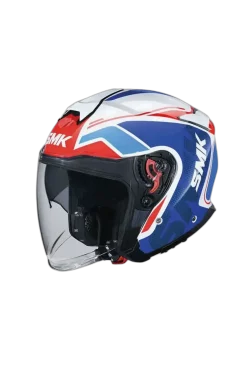 SMK GTJ TOURER GL135 Motorcycle Helmets Jet Urban Blue White