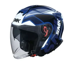 SMK GTJ TOURER GL515 Motorcycle Jet Helmets Blue White Black