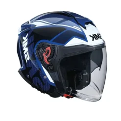 SMK GTJ TOURER GL515 Motorcycle Jet Helmets Blue White Black