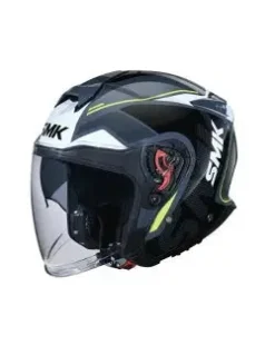 SMK GTJ TOURER GL614 Motorcycle Jet Helmets Black White Grey