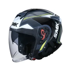 SMK GTJ TOURER GL614 Motorcycle Jet Helmets Black White Grey