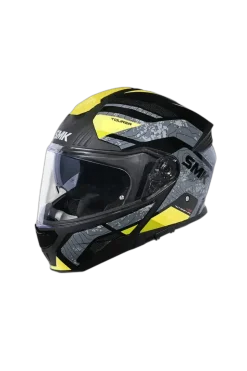 SMK GULLWING MA264 Modular Motorcycle Helmets Black Grey Yellow