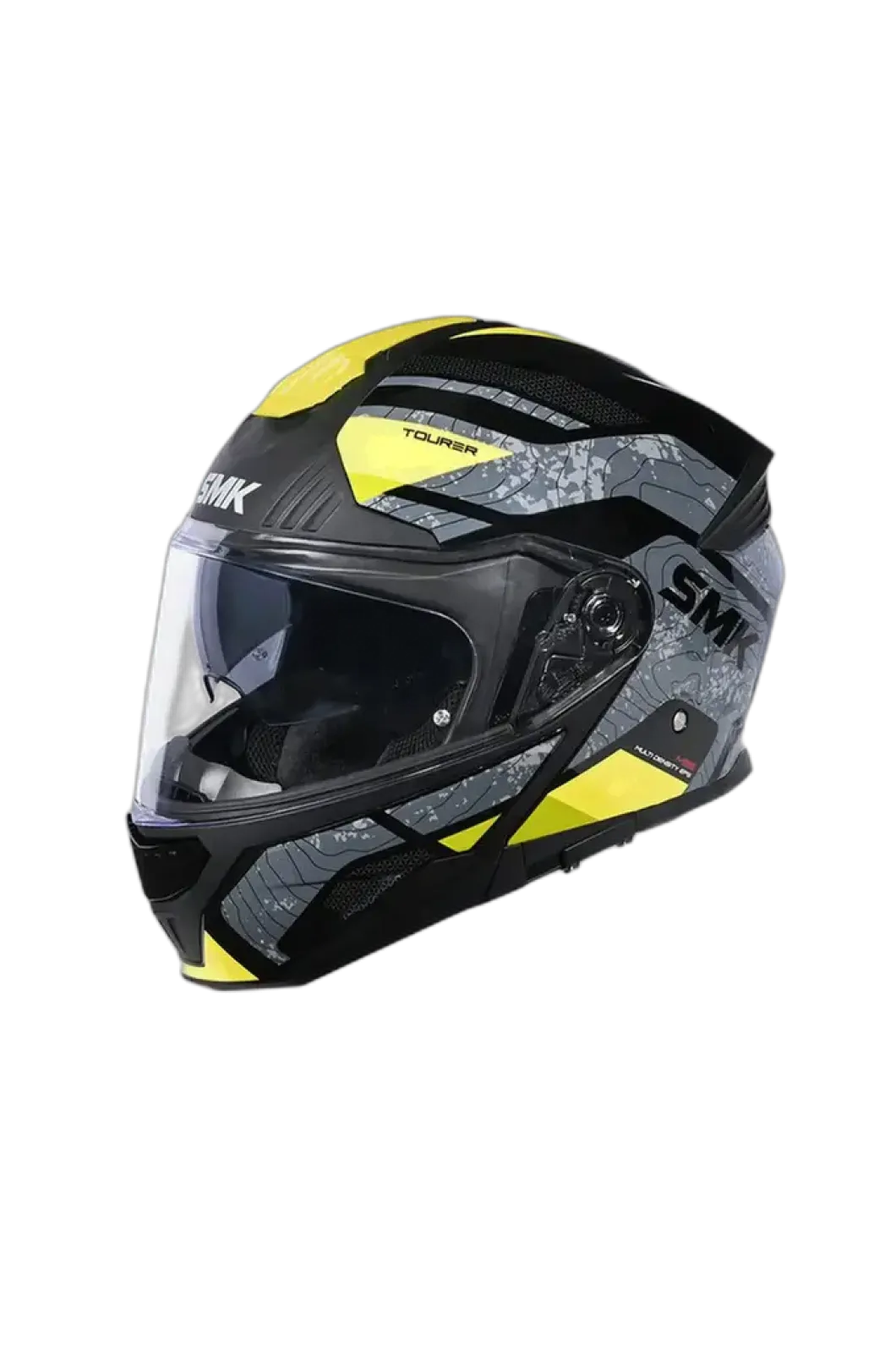 SMK GULLWING MA264 Modular Motorcycle Helmets Black Grey Yellow