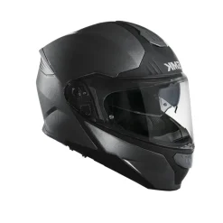 SMK GULLWING SOLID ANTHRACITE GLDA600 Modular Motorcycle Helmets Black