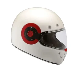 SMK RETRO GL130 Full Face Motorcycle Helmets White Red