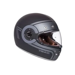 SMK RETRO SEVEN MA260 Full Face Motorcycle Helmets Matte Black Grey