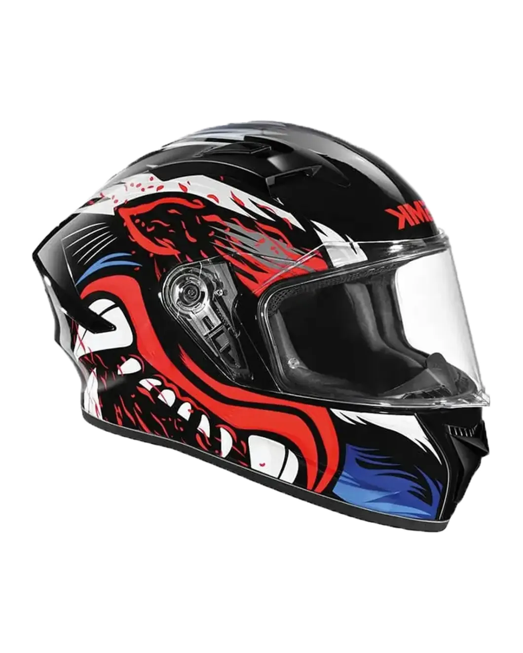 SMK STELLAR ANIMAL MA231 Full Face Motorcycle Helmets Matte Black White Red
