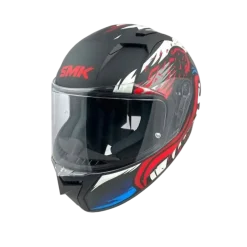 SMK STELLAR ANIMAL MA231 Full Face Motorcycle Helmets Matte Black White Red