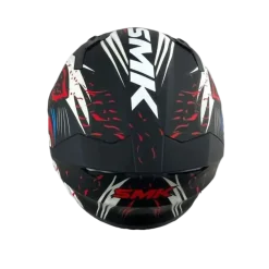 SMK STELLAR ANIMAL MA231 Full Face Motorcycle Helmets Matte Black White Red
