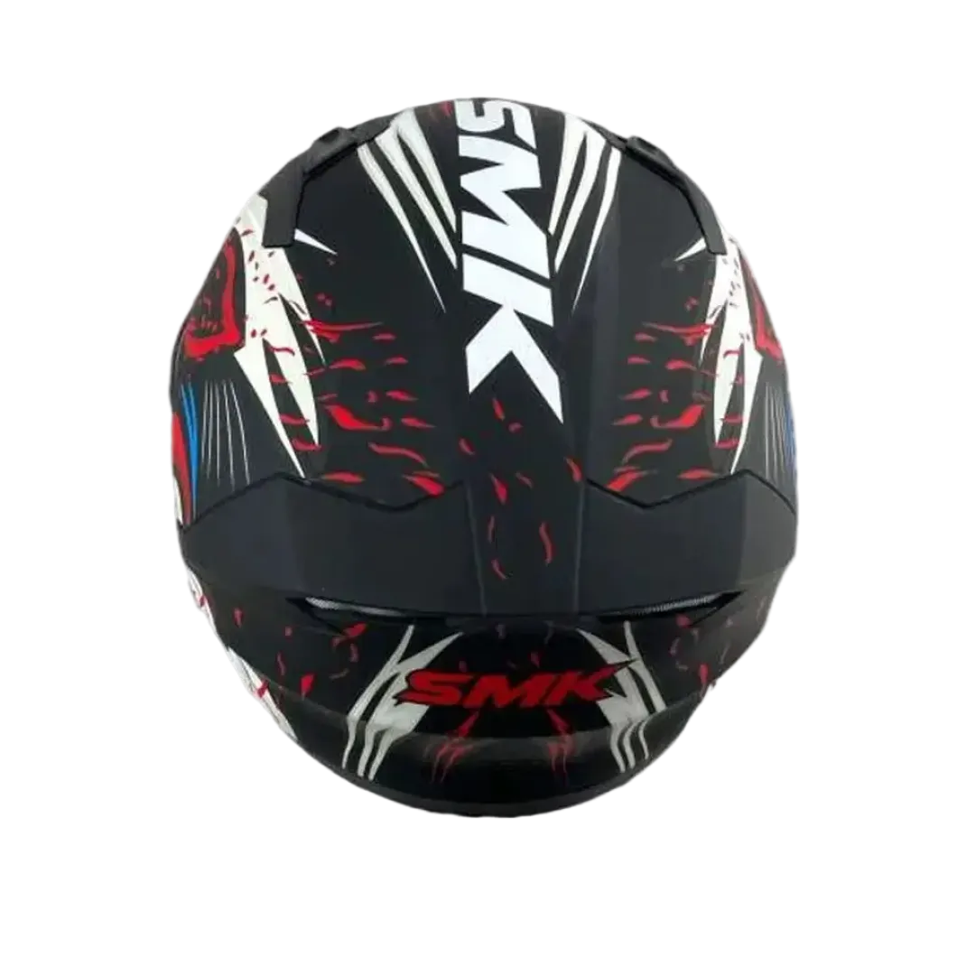 SMK STELLAR ANIMAL MA231 Full Face Motorcycle Helmets Matte Black White Red
