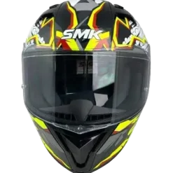 SMK STELLAR TURBO GL246 Full Face Motorcycle Helmets Black White Fluo Yellow
