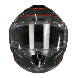 SMK TITAN CARBON GL263 Full Face Motorcycle Helmets Black Red 22.06