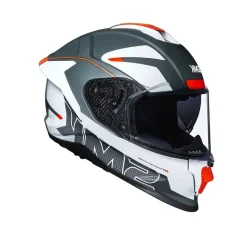 SMK TITAN FIREFLY MA613 Full Face Motorcycle Helmets Matte Grey White