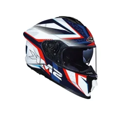 SMK TITAN SLICK GL153 Full Face Motorcycle Helmets Blue Red White