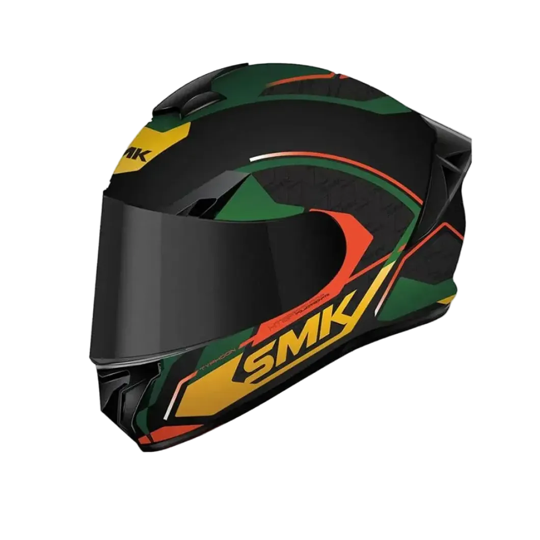 SMK TYPHOON RD1 MA287 Full Face Motorcycle Helmets Black Green Red