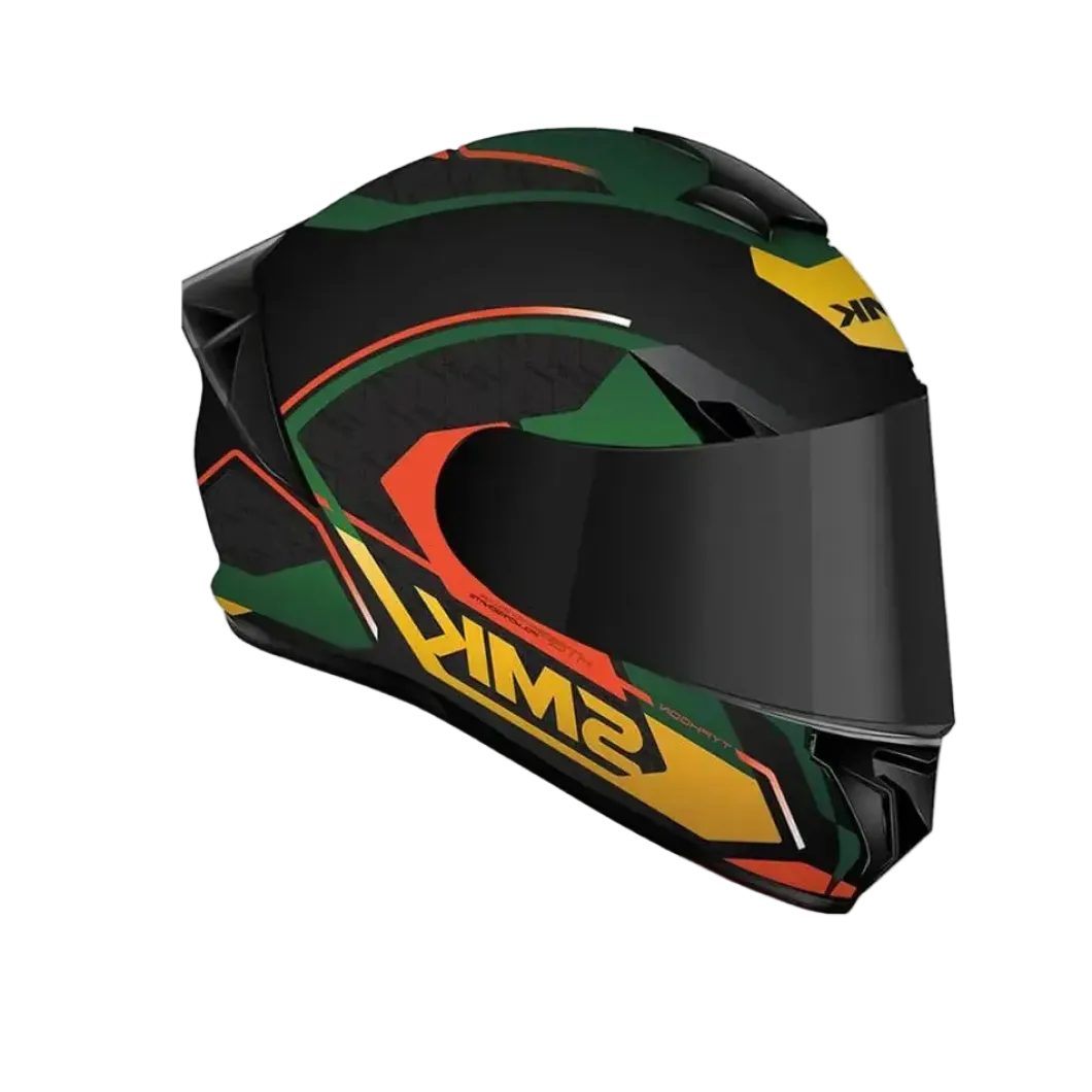SMK TYPHOON RD1 MA287 Full Face Motorcycle Helmets Black Green Red