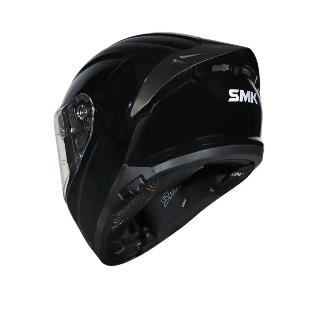 SMK TYPHOON SOLID GL200 Full Face Motorcycle Helmet Gloss Black