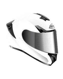 SMK TYPHOON SOLID GL100 Full Face Motorcycle Helmet White