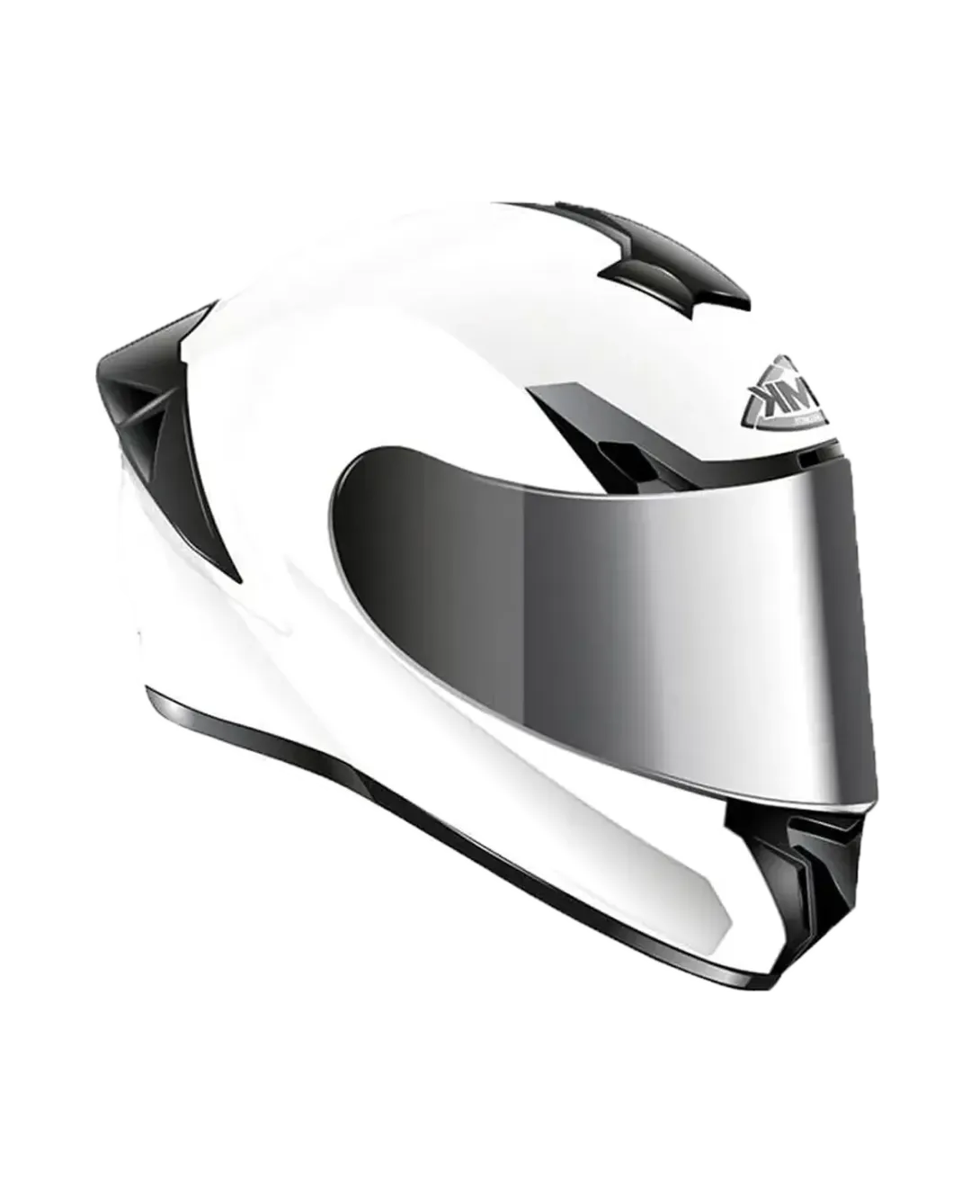 SMK TYPHOON SOLID GL100 Full Face Motorcycle Helmet White