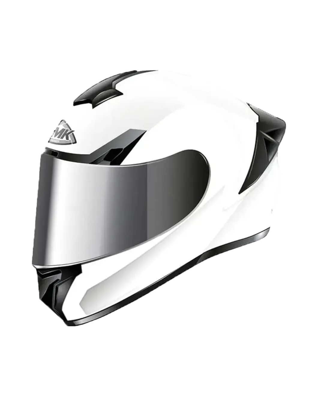 SMK TYPHOON SOLID GL100 Full Face Motorcycle Helmet White