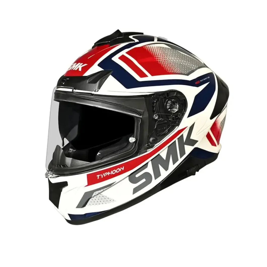 SMK TYPHOON THORN GL136 Full Face Motorcycle Helmets White Blue Red
