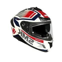 SMK TYPHOON THORN GL136 Full Face Motorcycle Helmets White Blue Red