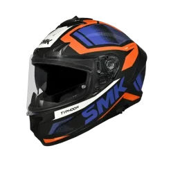 SMK TYPHOON THORN MA276 FULL FACE MOTORCYCLE HELMETS BLACK BLUE ORANGE