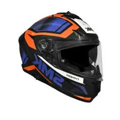 SMK TYPHOON THORN MA276 FULL FACE MOTORCYCLE HELMETS BLACK BLUE ORANGE
