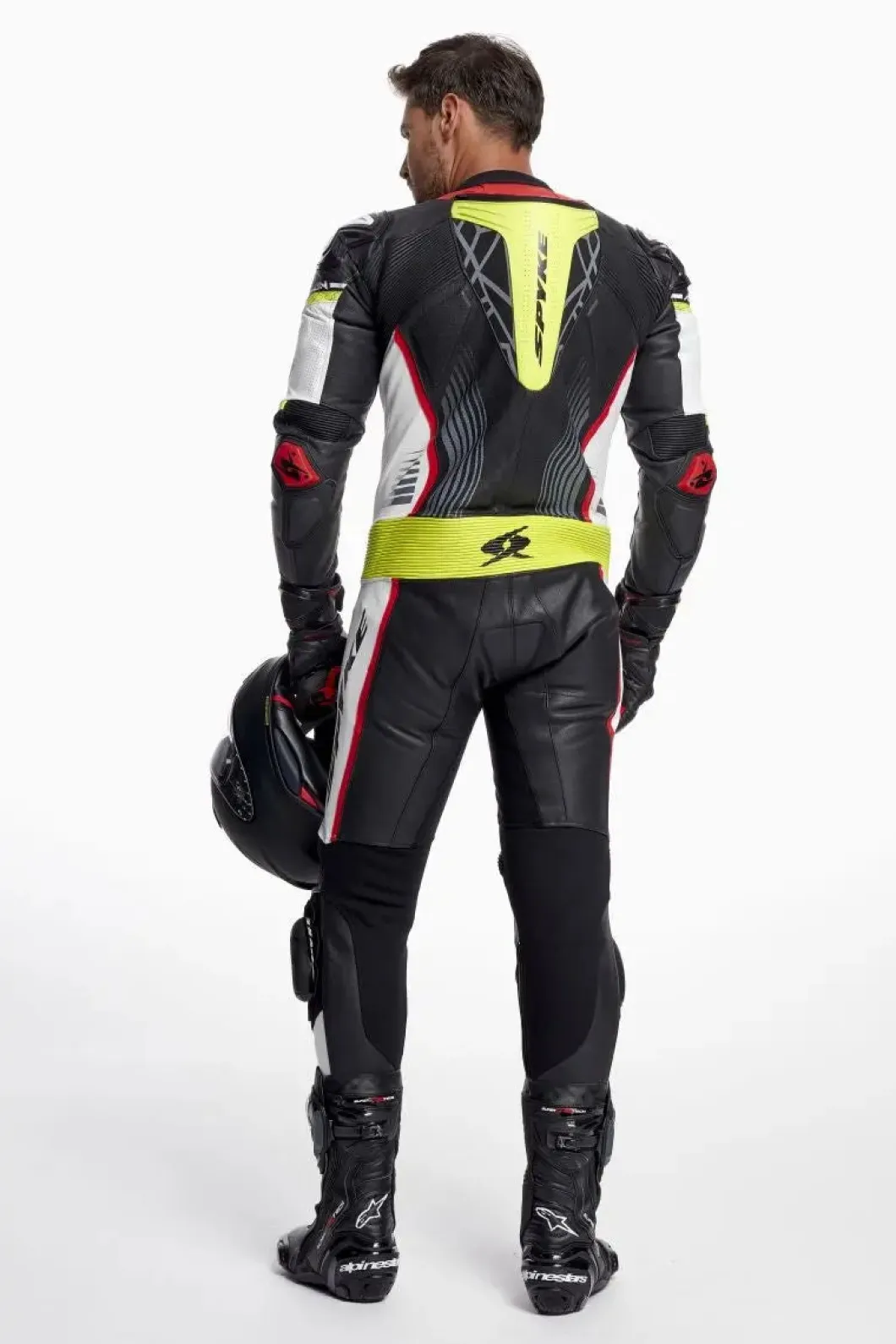 SPYKE ARAGON RACE 1PC Motorcycle Suit Fluorescent Yellow Black