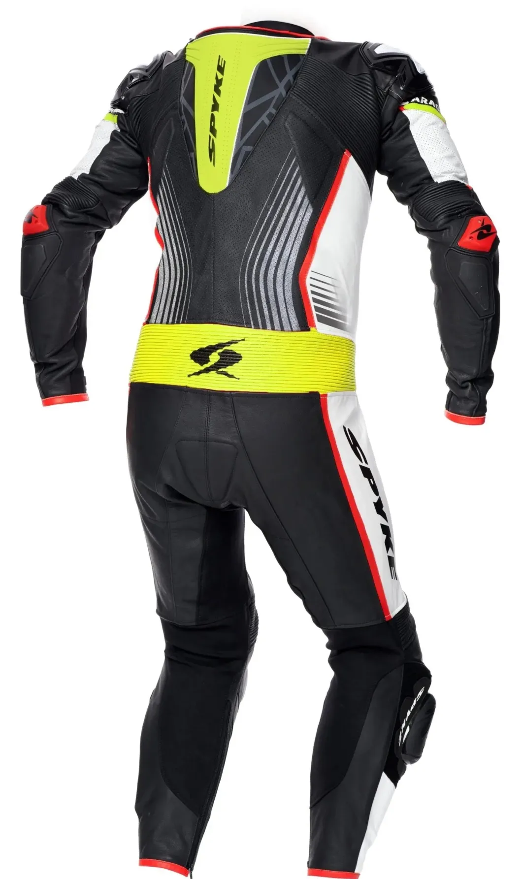SPYKE ARAGON RACE 1PC Motorcycle Suit Fluorescent Yellow Black