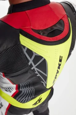 SPYKE ARAGON RACE 1PC Motorcycle Suit Fluorescent Yellow Black