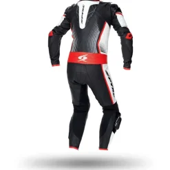 SPYKEARAGON RACE 1PC Motorcycle Suit Black White Red Fluorescent