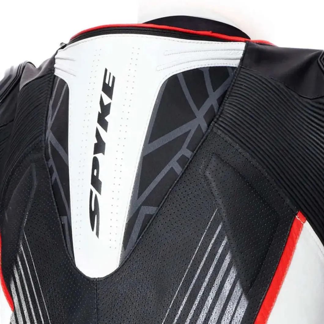 SPYKEARAGON RACE 1PC Motorcycle Suit Black White Red Fluorescent