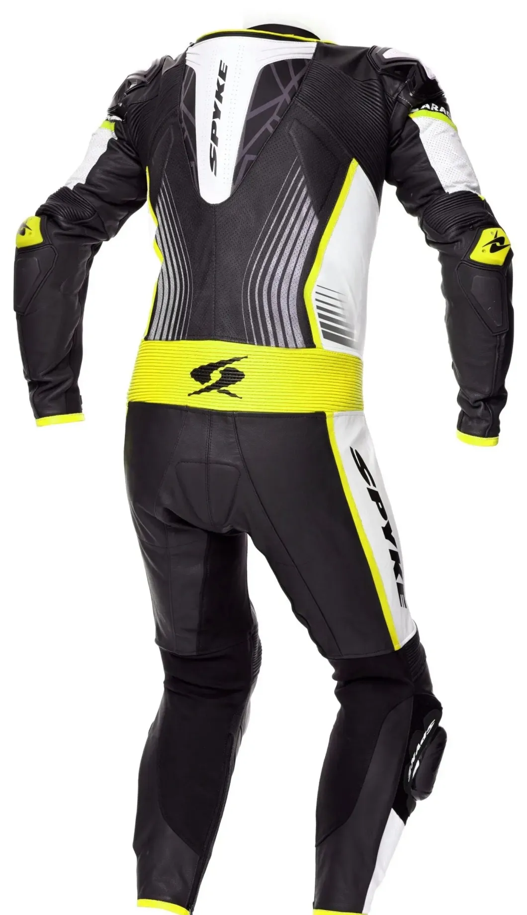 SPYKE ARAGON RACE SUIT 1PC Black White Fluorescent Yellow
