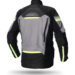 SPYKE Equator Dry Techno Men's Motorcycle Jacket Grey Anthracite Yellow