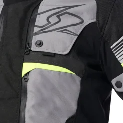 SPYKE Equator Dry Techno Men's Motorcycle Jacket Grey Anthracite Yellow