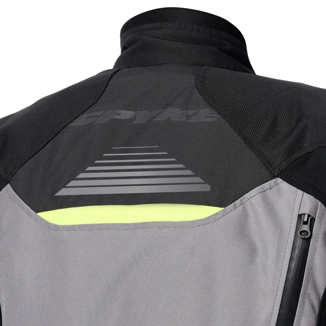 SPYKE Equator Dry Techno Men's Motorcycle Jacket Grey Anthracite Yellow