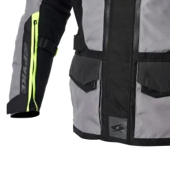 SPYKE Equator Dry Techno Men's Motorcycle Jacket Grey Anthracite Yellow