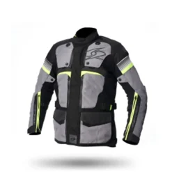 SPYKE Equator Dry Techno Men's Motorcycle Jacket Grey Anthracite Yellow
